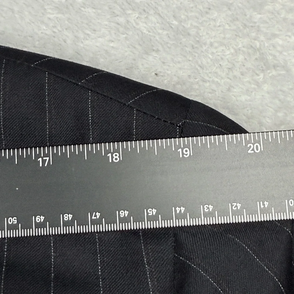 Tommy Hilfiger Blazer Mens‎ 40R Navy Pinstripe Wool Suit Jacket USA Made